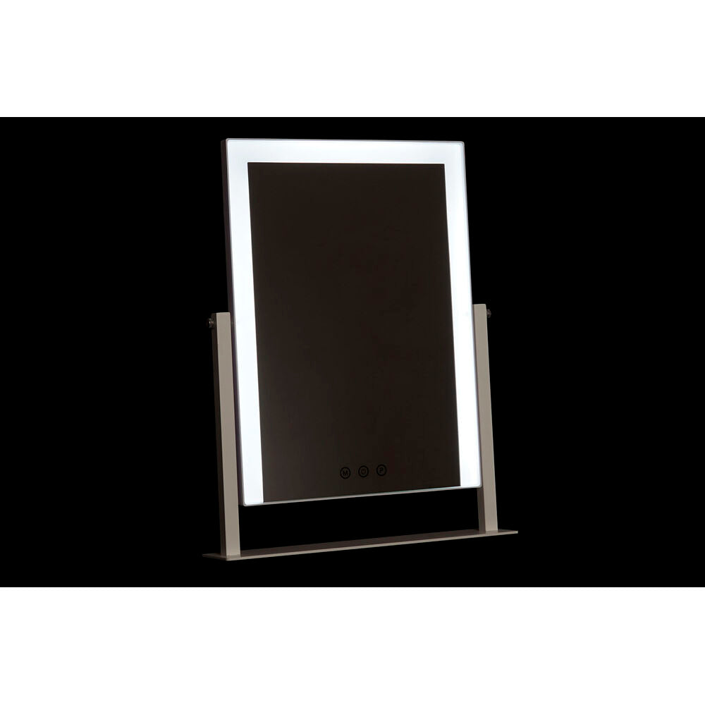 LED-Speil for Bord DKD Home Decor Metall Hvit (35 x 2 x 45 cm)