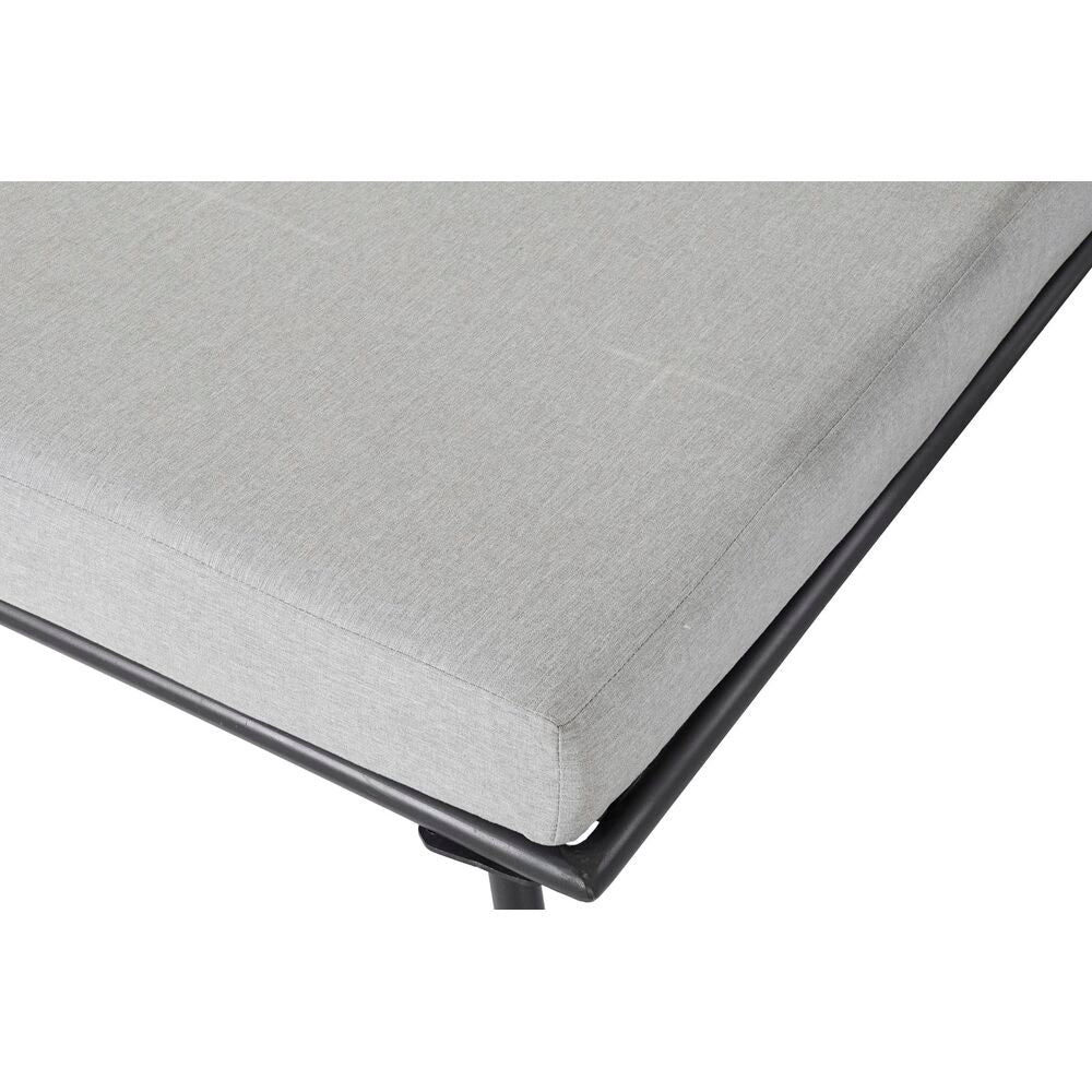 Hagesofa DKD Home Decor Svart Polyester Tau Aluminium (192 x 163 x 86 cm)