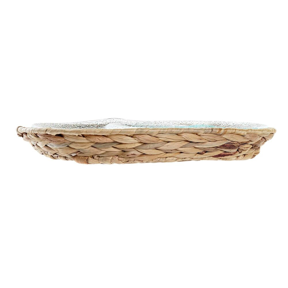 Snacksbrett DKD Home Decor Krystall Naturell Gjennomsiktig Fiber (38 x 25 x 4 cm)