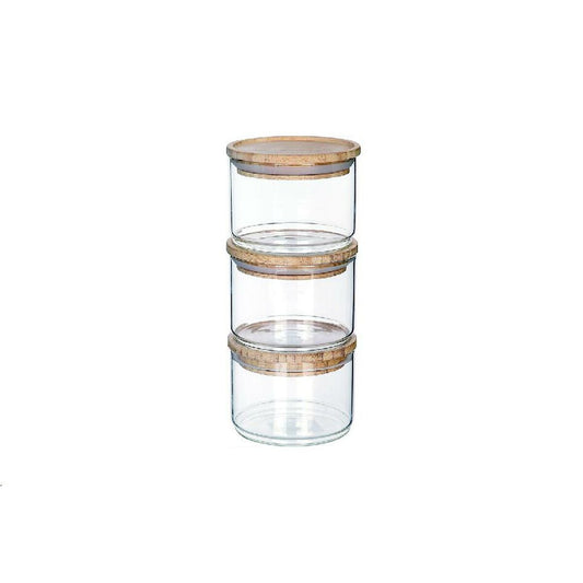 Sett med 3 båter DKD Home Decor Borosilikatglass (470 ml)