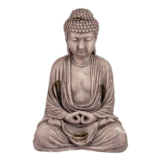 Dekorativ hagefigur Buddha Grå Polyresin (22,5 x 40,5 x 27 cm)
