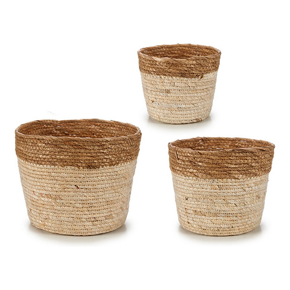 Planter Brun Strå (3 pcs)