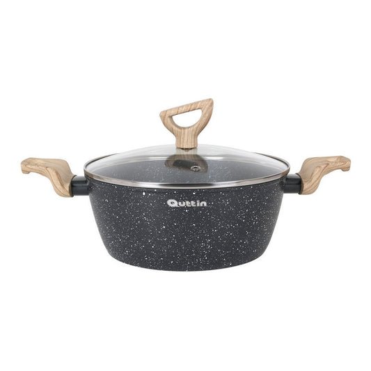 Gryte med glasslokk Quttin Nature Herdet aluminium (Ø 24 cm)