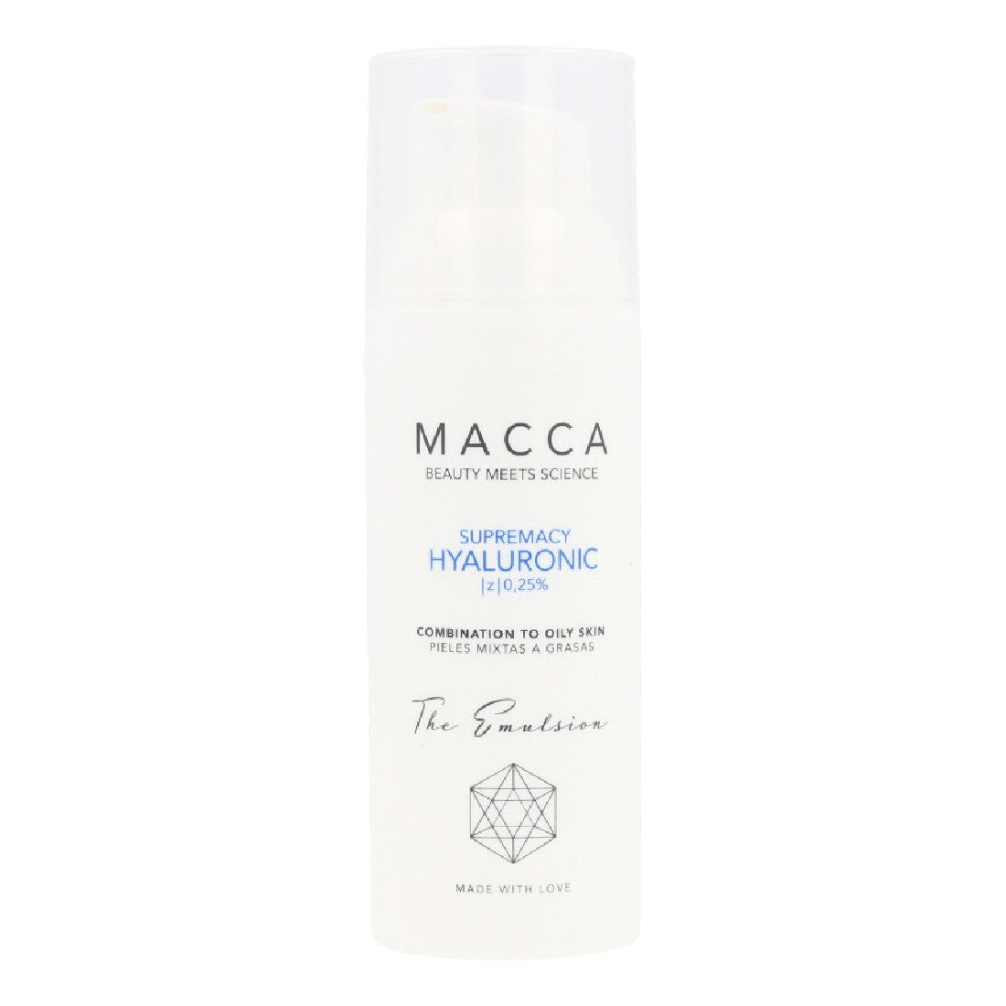 Intensiv fuktighetskrem Supremacy Hyaluronic Macca 0,25% Hyaluronsyre Kombinert hud (50 ml)