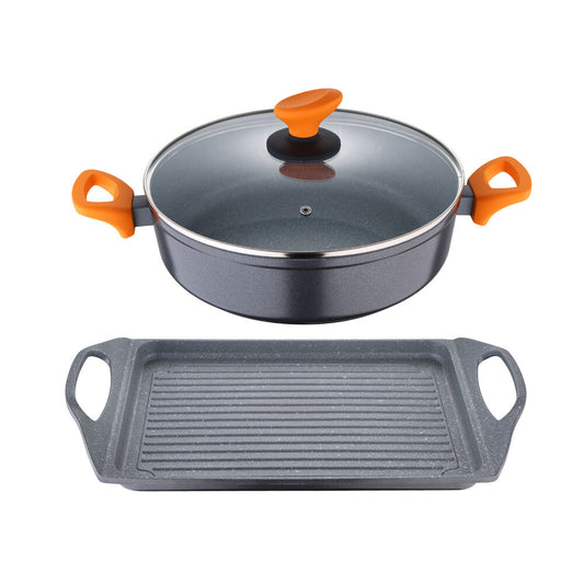 Sett med panner San Ignacio Cookware Lava Aluminium (2 pcs)