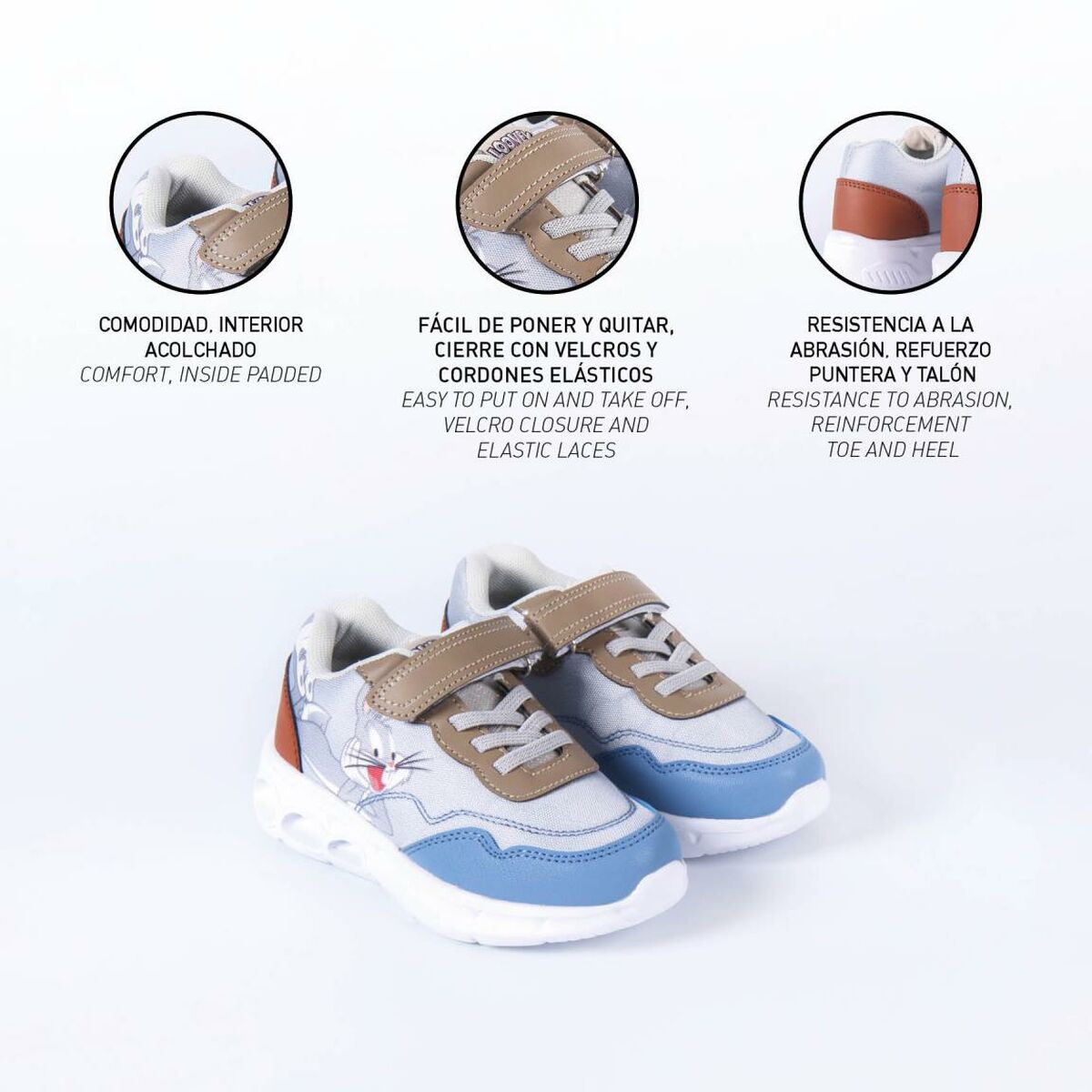 LED joggesko Looney Tunes Grå