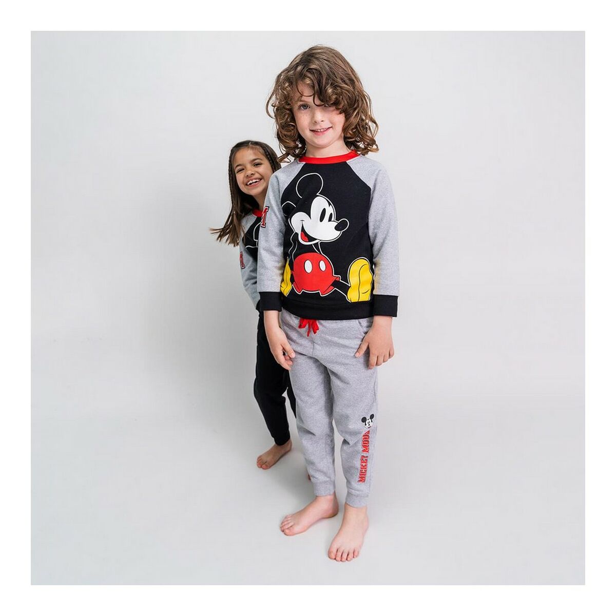 Treningsdrakt for barn Mickey Mouse 3 Deler Svart