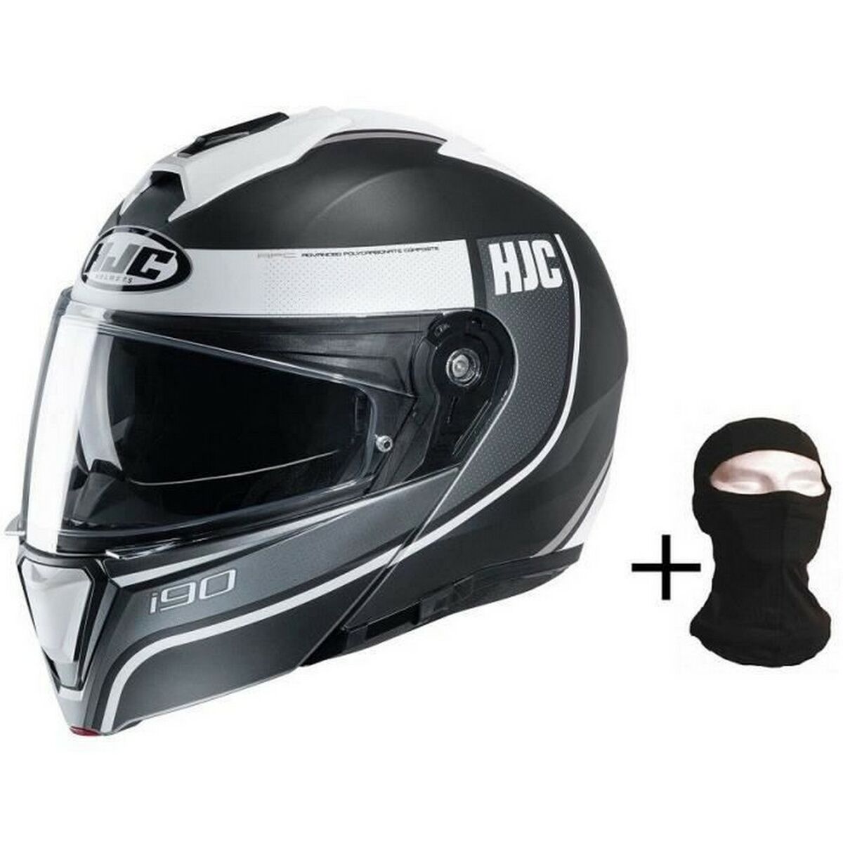 Hjelm HJC i90 Davan 59-60 Svart/Hvit