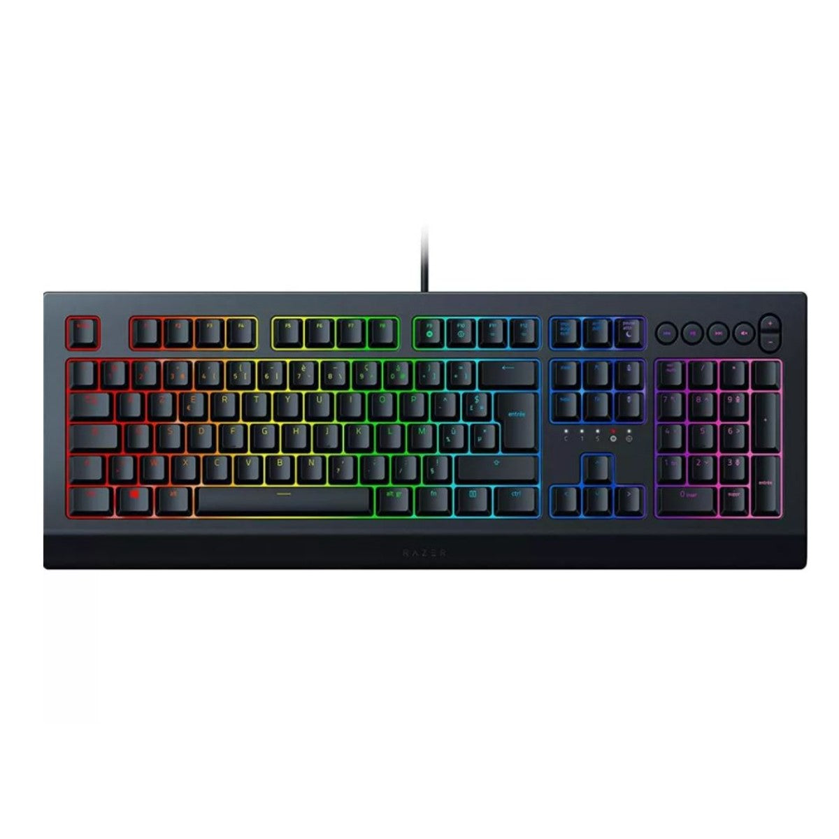 Bluetooth-tastatur med støtte for tablet Razer Cynosa V2 Svart AZERTY