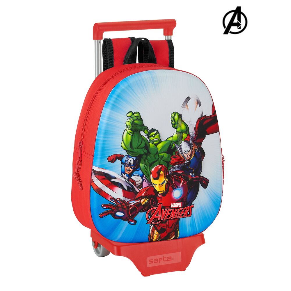 3D Skolebag med Hjul 705 The Avengers Rød